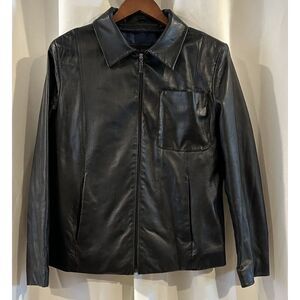 Wilsons Leather Pelle Studio Womens Black Long‎ Sleeve Full-Zip Jacket